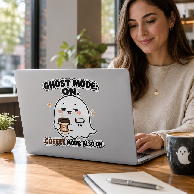 Geist Modus An Kaffee Modus Auch An Lustiger Geist Aufkleber (Von Creator hochgeladen)
