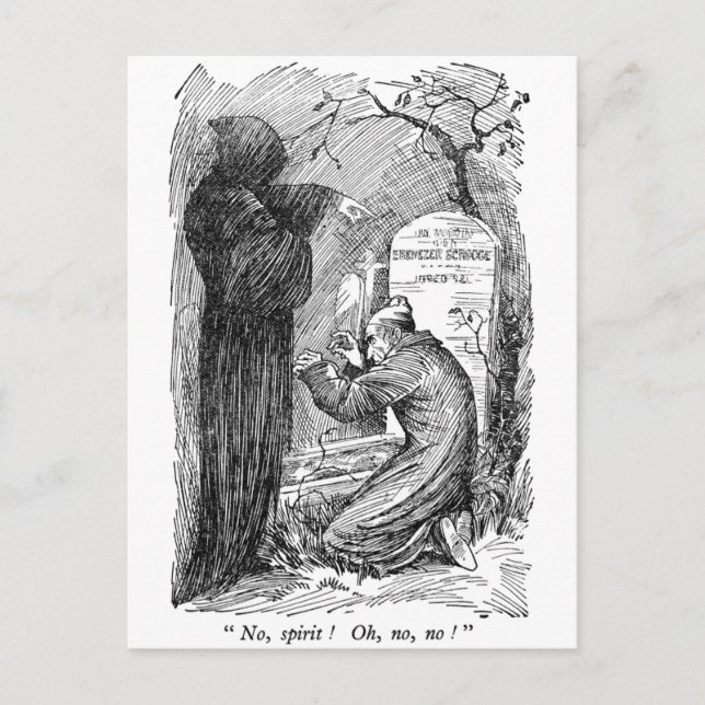 Geist nein! (mit Text) Postkarte (Vorderseite)