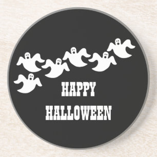 Geist-Party-Halloween-Untersetzer, schwarz Sandstein Untersetzer