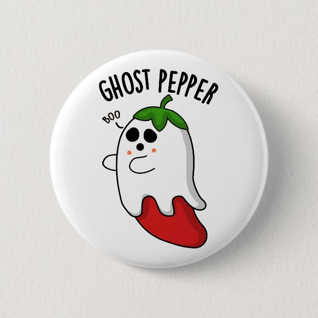 Geist Pepper Lustiger Chili Witz  Button (Vorderseite)