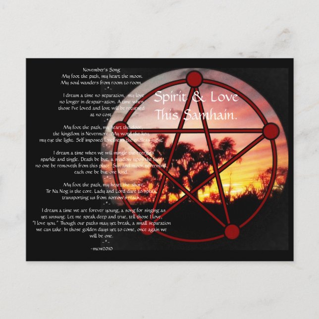 Geist Samhains Postkarte (Vorderseite)