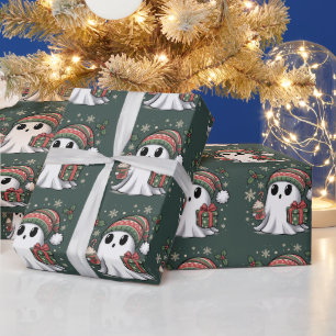 Geist Santa Weihnachten Feiertag Xmas Halloween Ge Geschenkpapier