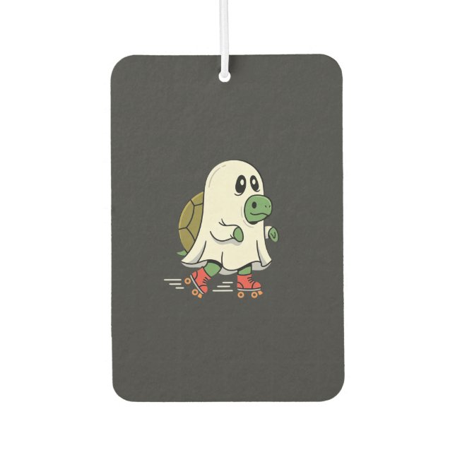 Geist Schildkröte Rollschuhe Halloween Design_1 Autolufterfrischer (Vorderseite)