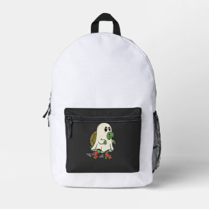 Geist Schildkröte Rollschuhe Halloween Design_1 Bedruckter Rucksack