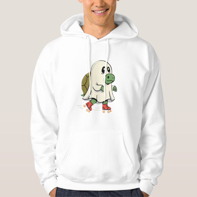 Geist Schildkröte Rollschuhe Halloween Design_1 Hoodie (Vorderseite)
