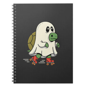Geist Schildkröte Rollschuhe Halloween Design_1 Notizblock