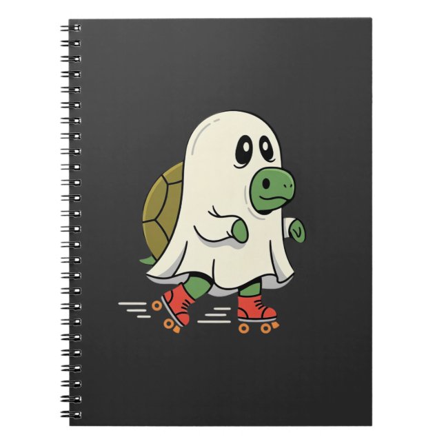 Geist Schildkröte Rollschuhe Halloween Design_1 Notizblock (Vorderseite)
