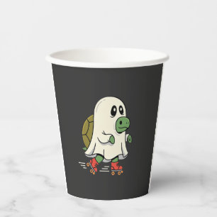 Geist Schildkröte Rollschuhe Halloween Design_1 Pappbecher