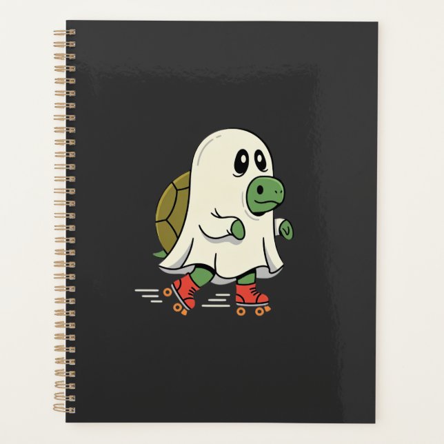 Geist Schildkröte Rollschuhe Halloween Design_1 Planer (Vorderseite)