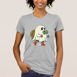Geist Schildkröte Rollschuhe Halloween Design_1 T-Shirt