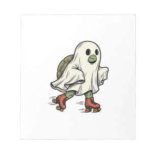 Geist Schildkröte Rollschuhfahren Vintage Hallowee Notizblock