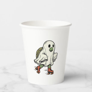Geist Schildkröte Rollschuhfahren Vintage Hallowee Pappbecher