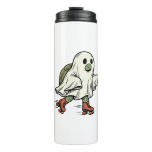 Geist Schildkröte Rollschuhfahren Vintage Hallowee Thermosbecher