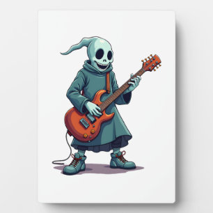 Geist spielt Gitarre � Gruselige Musik Halloween T Fotoplatte