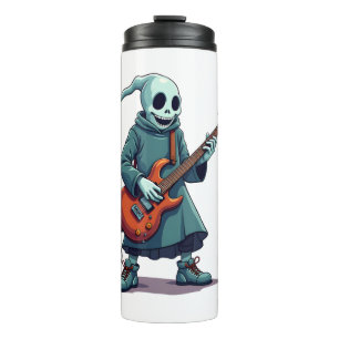 Geist spielt Gitarre – Gruselige Musik Halloween T Thermosbecher