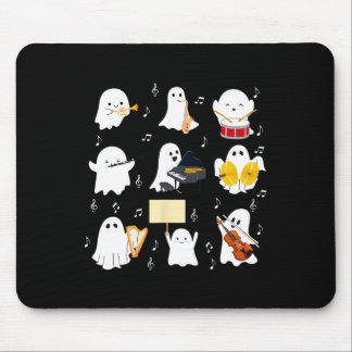 Geist spielt Musikinstrumente Halloween-Musik Mousepad
