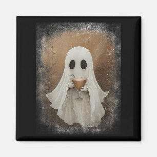Geist trinkt Espresso Martini Halloween Gruselig A Magnet
