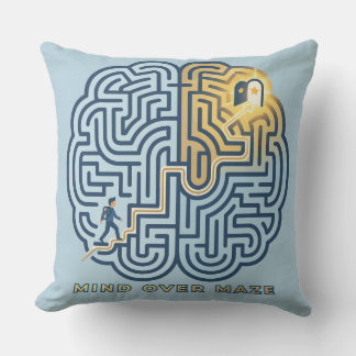 Geist über Labyrinth – Inspirierendes Gehirnlabyri Kissen