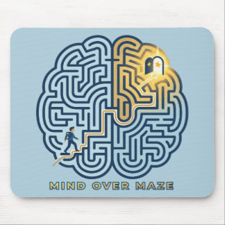 Geist über Labyrinth – Inspirierendes Gehirnlabyri Mousepad