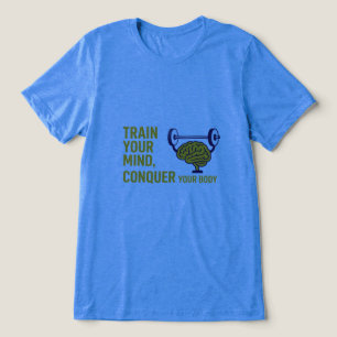 Geist über Muskeln – Fokus und Stärkungsmotivation Tri-Blend Shirt