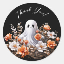 Geist und Blume Halloween Danke Stickers