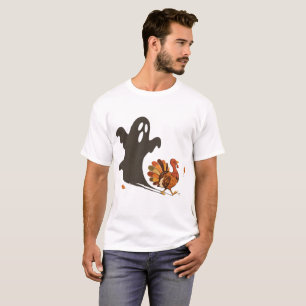 Geist und Truthahn Halloween Thanksgiving T-Shirt