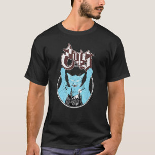 Geist Vintage Halloween Meow Katze Freund Rock Gei T-Shirt
