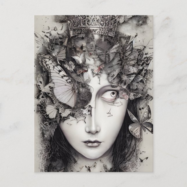 Geist voller Schmetterlinge Postkarte (Vorderseite)