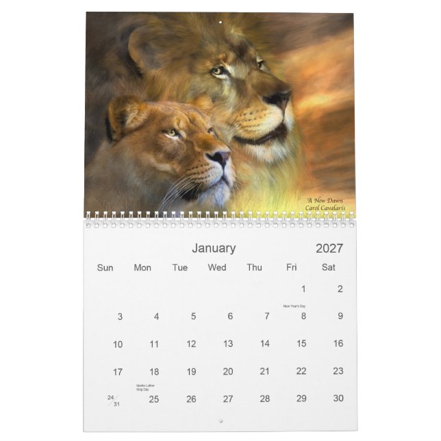 Geist vom wilden - Kalender der Löwe-2010 (Jan 2027)