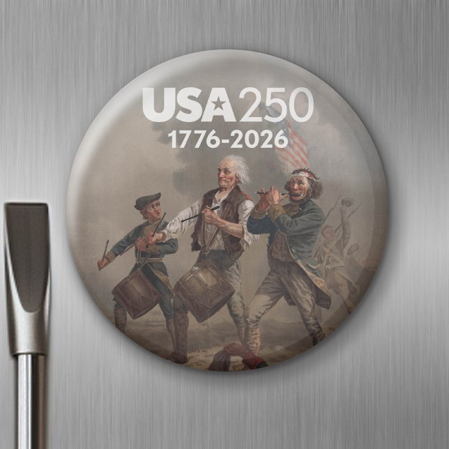 Geist von 76 - Amerikas 250. Jahrestag Magnet (USA 250 - Celebrate America - American Revolution 250 Magnet)