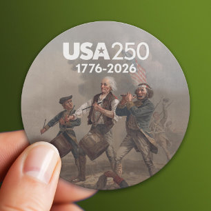 Geist von 76 - Amerikas 250. Jubiläum Runder Aufkleber