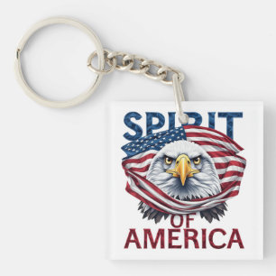 Geist von Amerika Amerikanische Flagge Patriotisch Schlüsselanhänger
