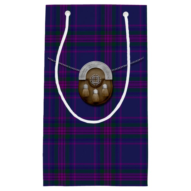 Geist von Schottland Tartan und Sporran Kleine Geschenktüte (Vorderseite)