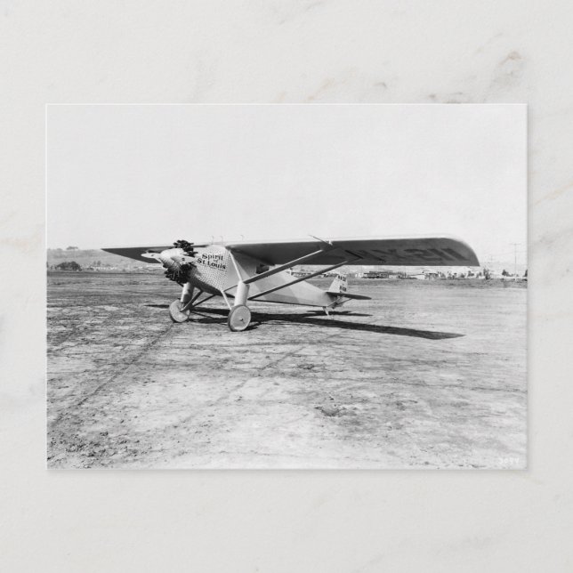 Geist von St. Louis (Lindbergh) Postkarte (Vorderseite)