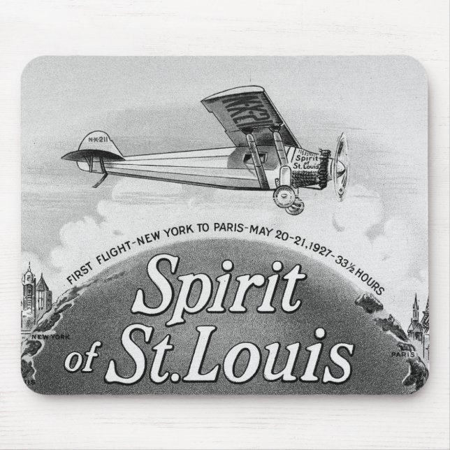 Geist von St. Louis - Vintage Zigarren-Verpackung Mousepad (Vorne)