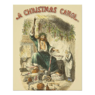 Geist von Weihnachten Gegenwart Scrooge Poster