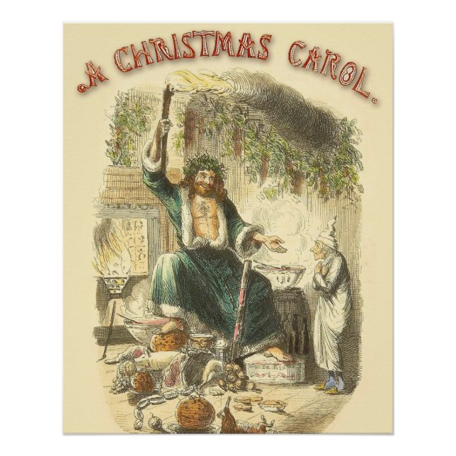 Geist von Weihnachten Gegenwart Scrooge Poster (Vorderseite)