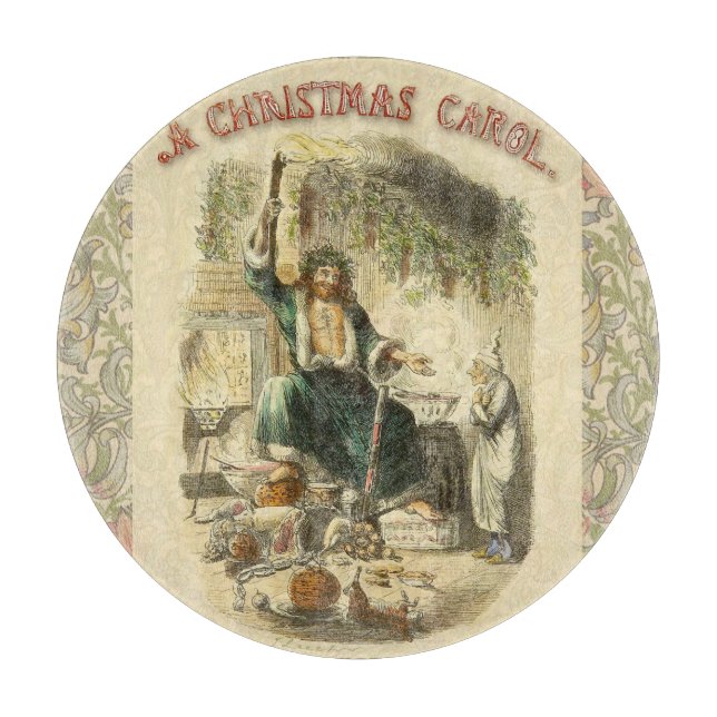 Geist von Weihnachten Gegenwart Scrooge Schneidebrett (Vorderseite)