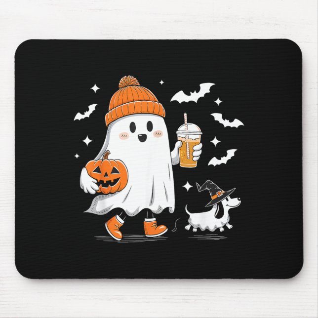 Geist wandernd Dackel Grusel Saison Halloween Mousepad (Vorne)