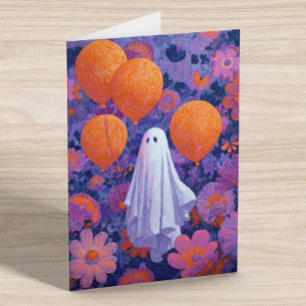 Geist zum Geburtstag Halloween Postkarte