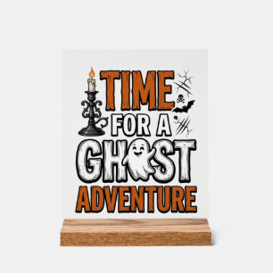Geister-Abenteuer-Halloween-Vintage-Typografie-Des Acrylschild