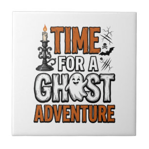 Geister-Abenteuer-Halloween-Vintage-Typografie-Des Fliese