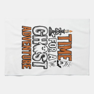Geister-Abenteuer-Halloween-Vintage-Typografie-Des Geschirrtuch