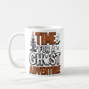 Geister-Abenteuer-Halloween-Vintage-Typografie-Des Kaffeetasse