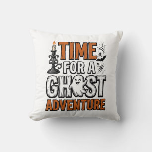Geister-Abenteuer-Halloween-Vintage-Typografie-Des Kissen