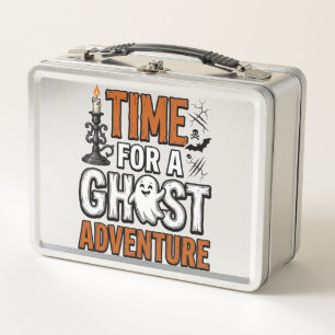 Geister-Abenteuer-Halloween-Vintage-Typografie-Des Metall Brotdose