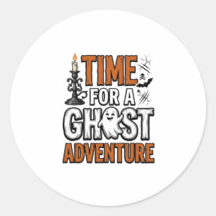 Geister-Abenteuer-Halloween-Vintage-Typografie-Des Runder Aufkleber