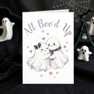 Geister Alle Verliebt Süß Halloween Geburtstag Karte