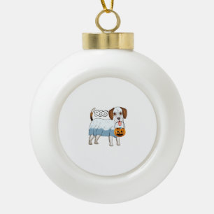 Geister-Beagle-Halloween-Hund Keramik Kugel-Ornament