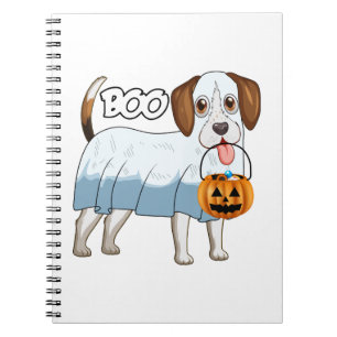 Geister-Beagle-Halloween-Hund Notizblock